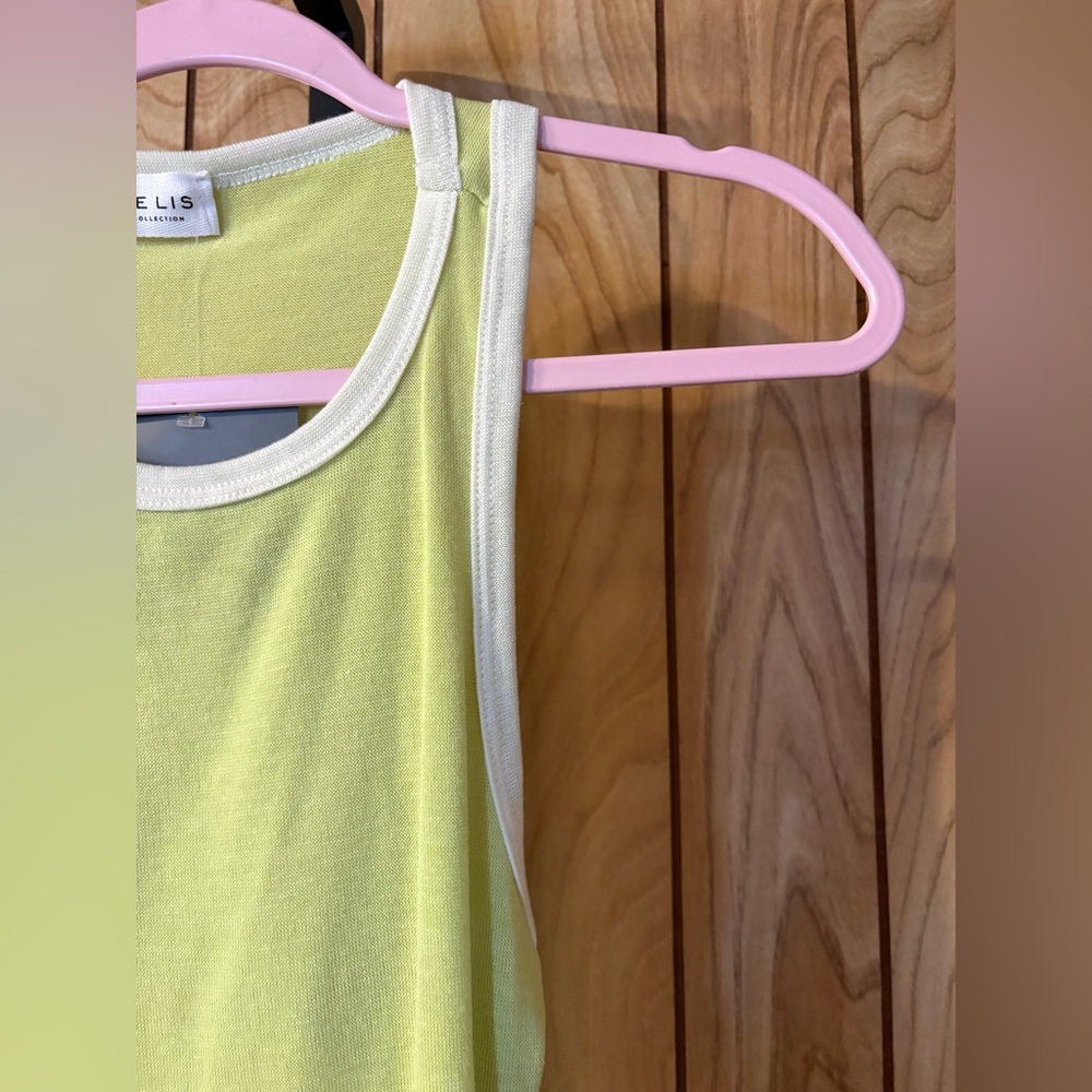 LE LIS Lime Open-Back Racer Tank - Picture 8 of 9